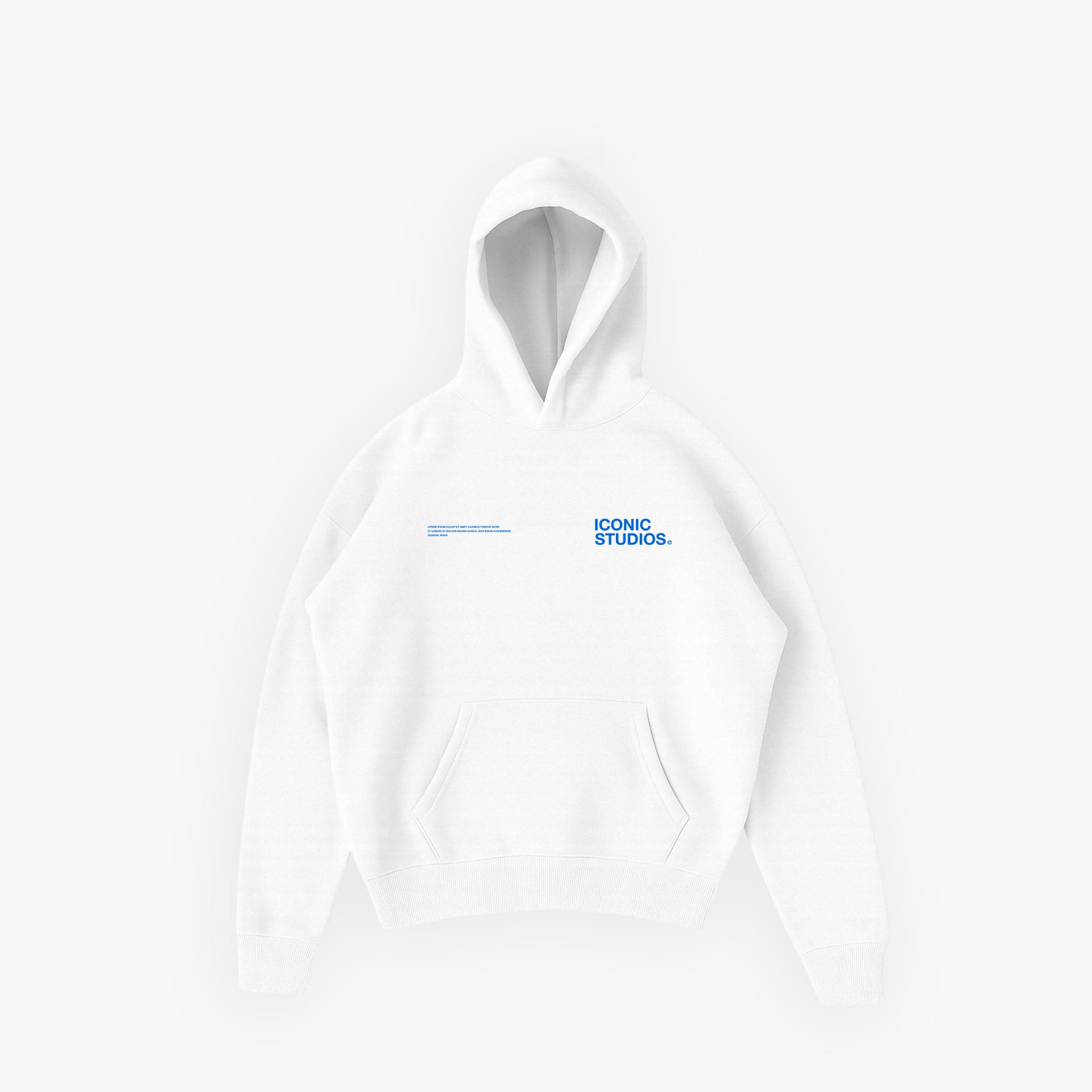 Studios Essentials Hoodie White · Iconic