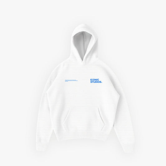 Studios Essentials Hoodie White · Iconic