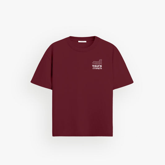 Heavy Oversized Shirt Velvet Wine · 23X007-5