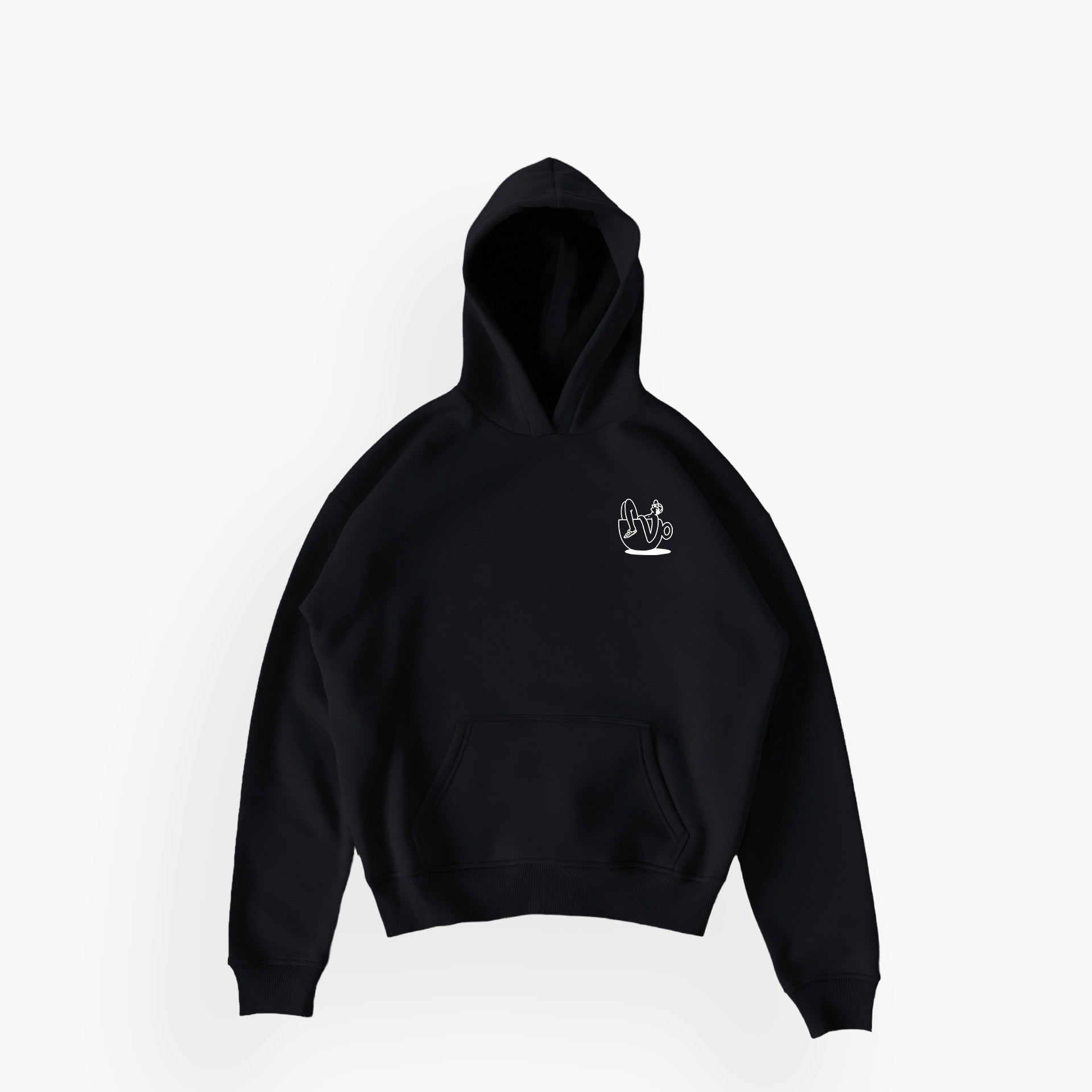 HRSG · Studios Essentials Hoodie N°2 Black · 23X146-1