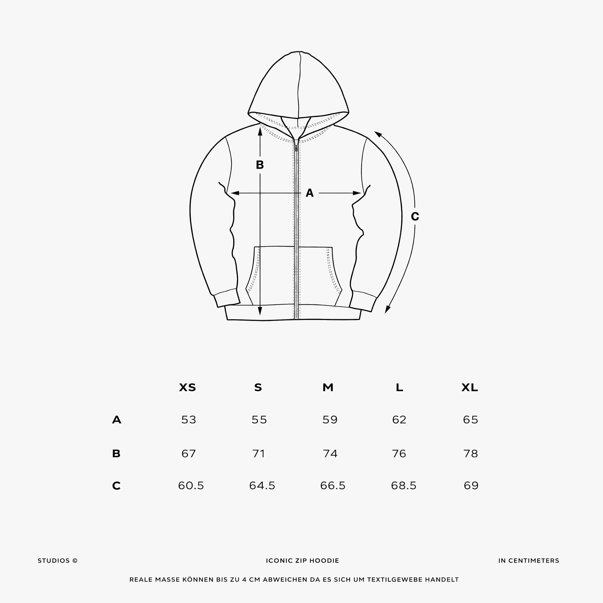 Iconic Zip Hoodie Raw Ivory