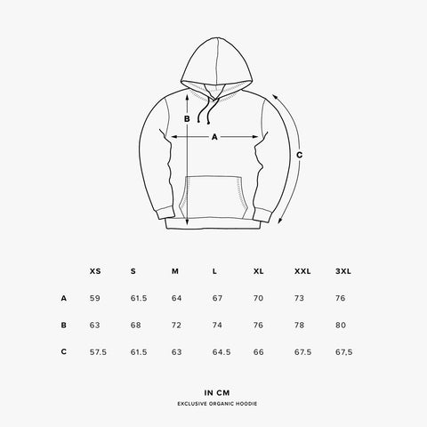 Exclusive Organic Hoodie · Bedrucktes Sample