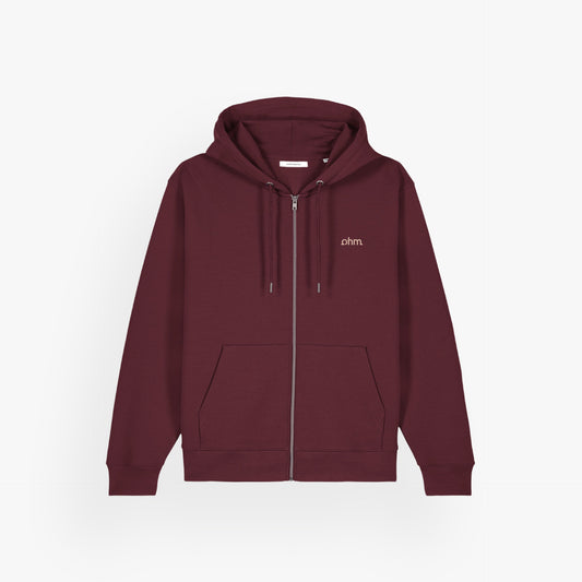 Iconic Zip Hoodie Velvet Wine