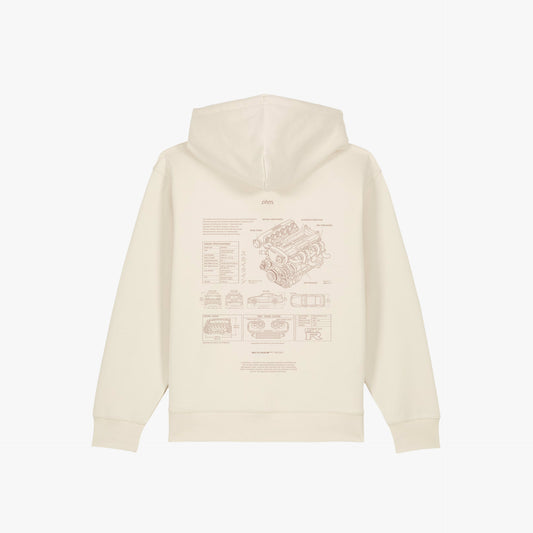 Iconic Zip Hoodie Raw Ivory