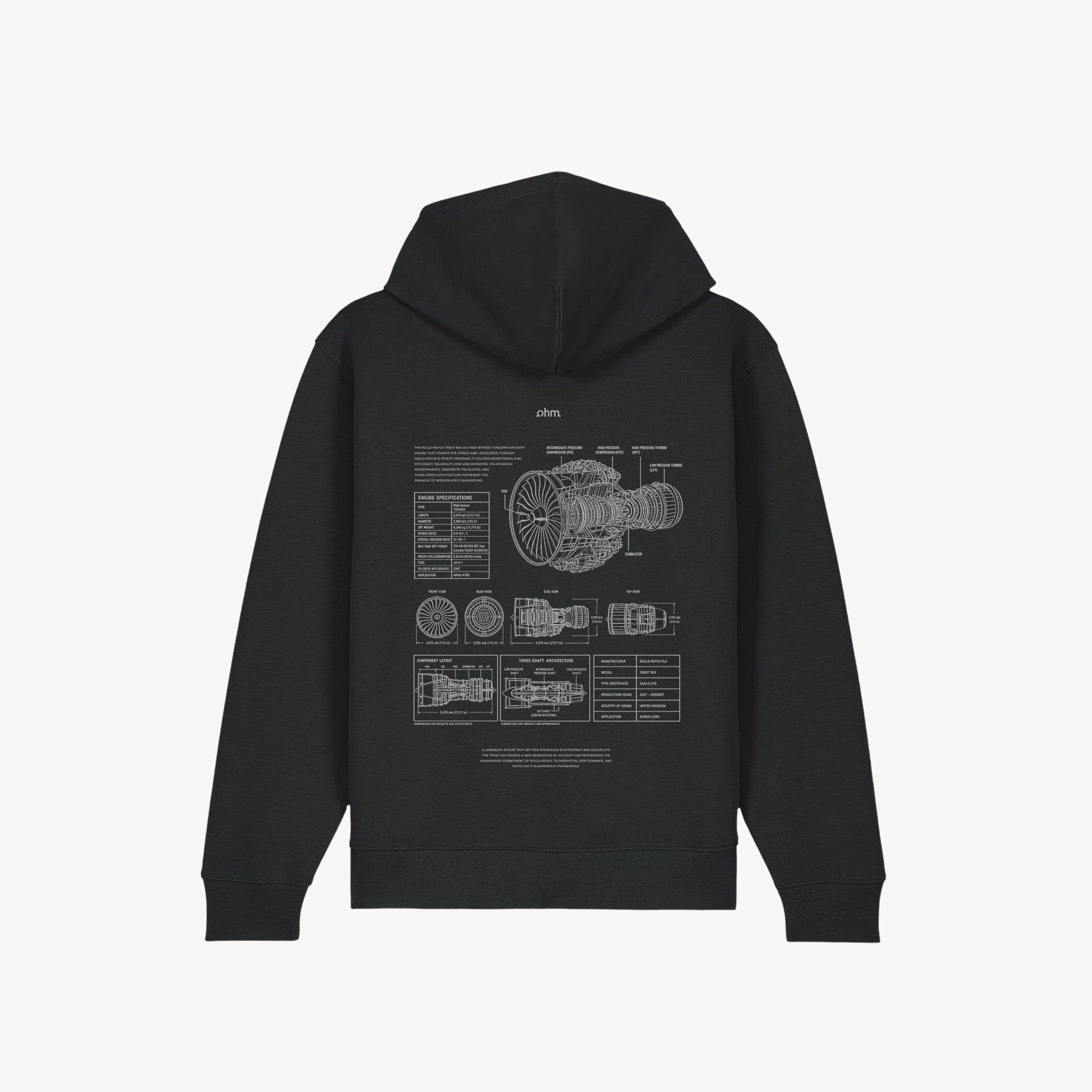 Iconic Zip Hoodie Black